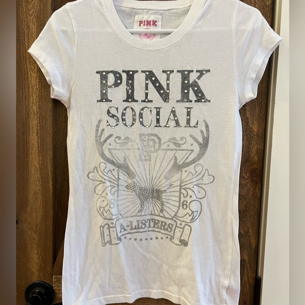 Adult small Victoria’s Secret Pink with rhinestone detail